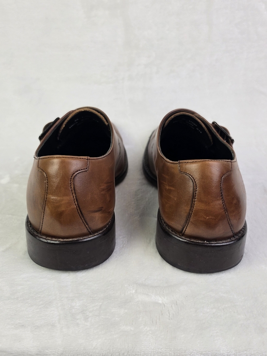 Johnston and Murphy Flynch Monk Strap Loafers Dress Shoes Mens 9.5M Brown main image 9